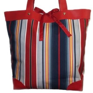 Lancôme Striped tote bag